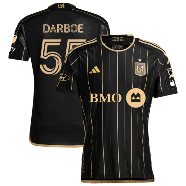 adidas LAFC Bajong Darboe Home Jersey w/ MLS + Apple TV + Ford Patches 24/25 (Black/Gold)