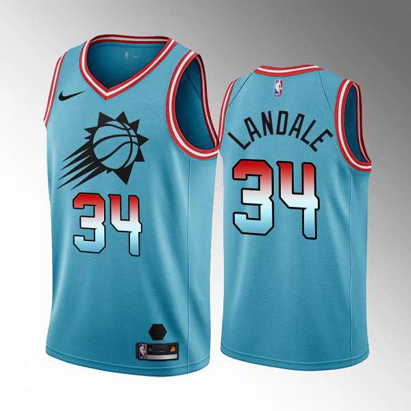 Phoenix Suns Jock Landale #34 Blue 2022-23 City Edition Jersey