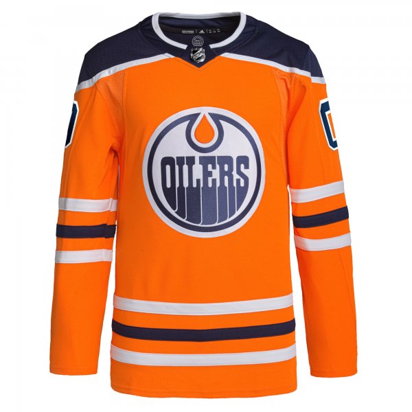 Men's Edmonton Oilers  adidas Orange Home  Primegreen Custom Jersey