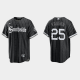 Men's Chicago White Sox #25 Andrew Vaughn Black 2021 MLB City Connect Cool Base Jersey