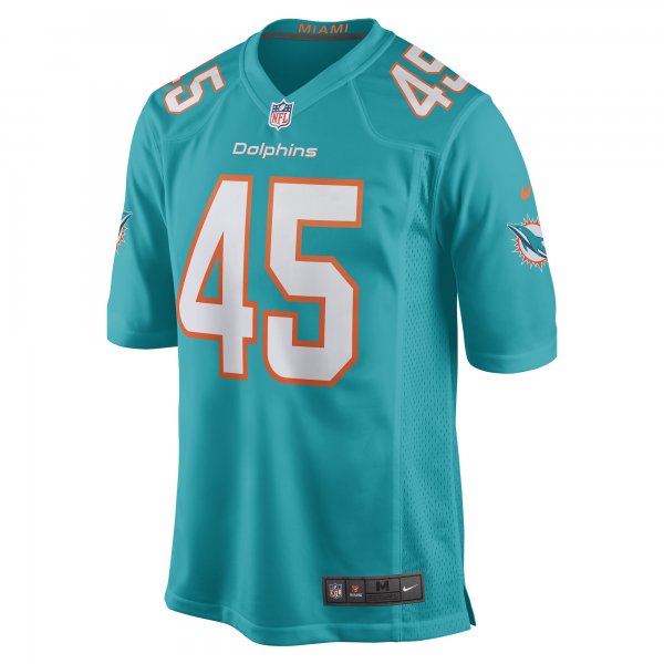 Men's Miami Dolphins Duke Riley Nike Aqua Game Jersey