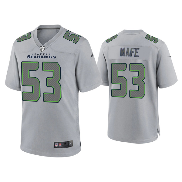 Men's Seattle Seahawks Boye Mafe Gray Atmosphere Fashion Game Jersey