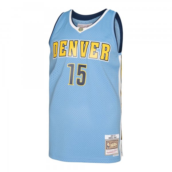 Men's Denver Nuggets Nikola Jokic Mitchell & Ness Light Blue 2016/17 Swingman Jersey