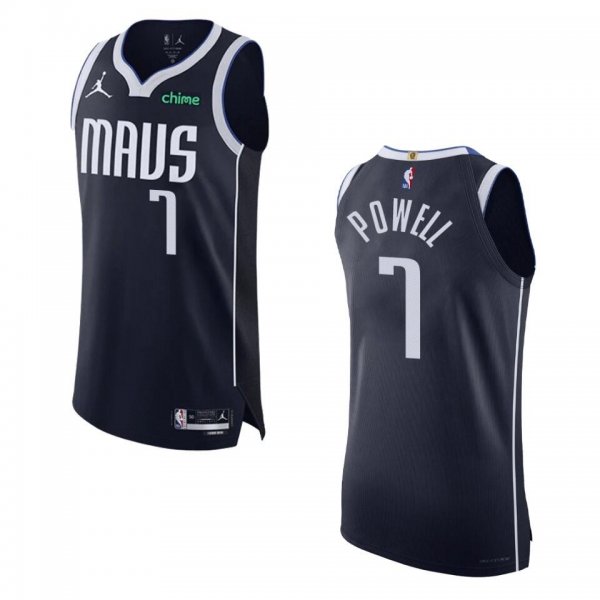 Men's Dallas Mavericks #7 Dwight PowellJordan Statement Edition Navy Swingman NBA Jersey