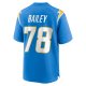 Men's Los Angeles Chargers Zack Bailey Nike Powder Blue Player Game Jersey