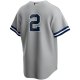 Men's New York Yankees Derek Jeter Nike Gray Road Replica Player Jersey