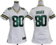 Nike Green Bay Packers #80 Donald Driver White Women's Stitched NFL Elite Jersey