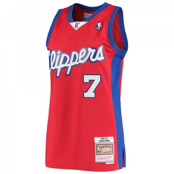 Men's LA Clippers Lamar Odom Mitchell & Ness Red 2000/01 Hardwood Classics Swingman Jersey