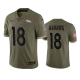 Men's Denver Broncos #18 Peyton Manning Olive 2022 Salute To Service Nike Player Limited NFL Jersey