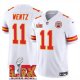 Men's Kansas City Chiefs #11 Carson Wentz White Super Bowl LIX F.U.S.E. Vapor Limited Stitched Jersey