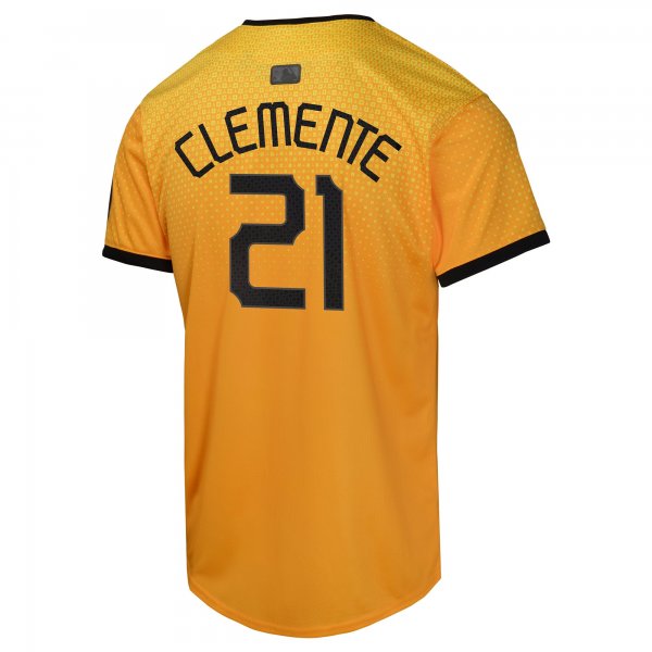 Youth Pittsburgh Pirates Roberto Clemente Nike Gold City Connect Limited Player Jersey