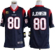 Nike Houston Texans #80 Andre Johnson Navy Blue Team Color With C Patch Men's Stitched NFL Game Jersey