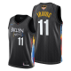 Men's Nike Brooklyn Nets #11 Kyrie Irving Black 2021 NBA Playoffs Jersey