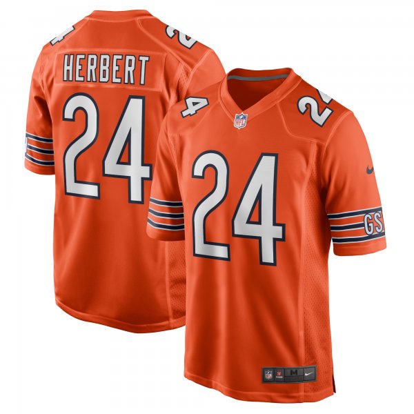 Men's Chicago Bears Khalil Herbert Nike Orange Alternate Game Player Jersey