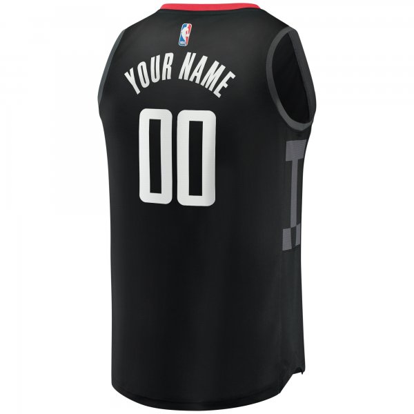 Youth Houston Rockets Fanatics Black Fast Break Custom Replica Jersey - Statement Edition