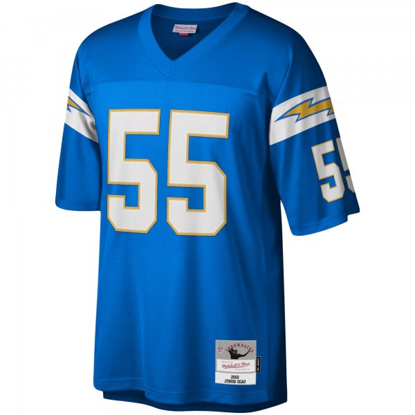 Men's Los Angeles Chargers Junior Seau Mitchell & Ness Powder Blue Big & Tall 2002 Retired Player Replica Jersey