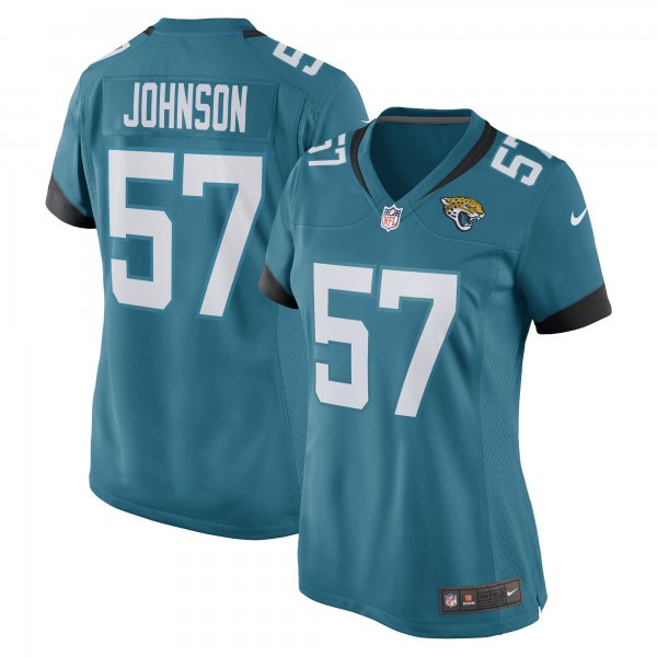 Women's Jacksonville Jaguars Caleb Johnson Nike Teal Game Player Jersey