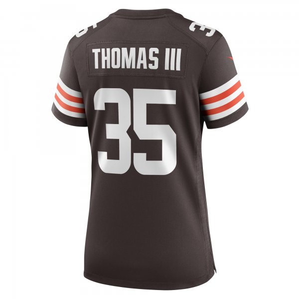 Women's Cleveland Browns Charlie Thomas Nike  Brown Team Game Jersey