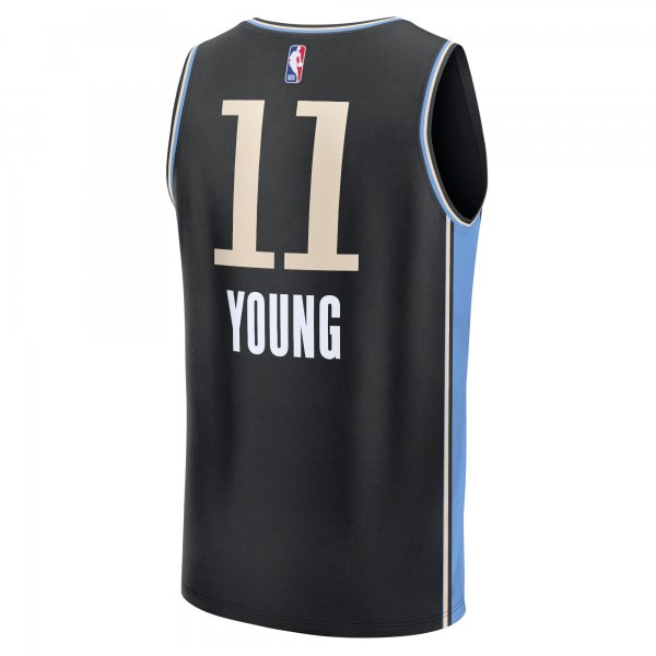 Men's Atlanta Hawks Trae Young Fanatics Black Fast Break Jersey - City Edition