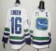 Vancouver Canucks #16 Trevor Linden Stitched White With 40TH Patch Third NHL Jersey