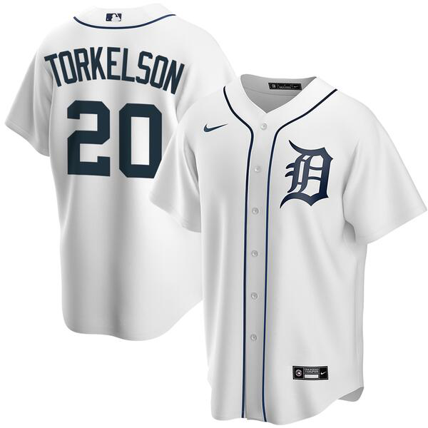 Youth Nike Detroit Tigers White #20 Spencer Torkelson Home MLB Jersey