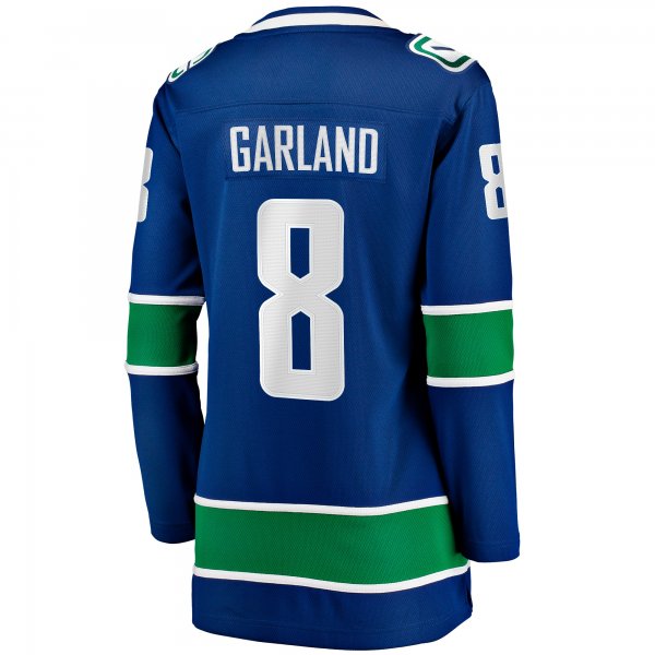 Women's Vancouver Canucks Conor Garland Fanatics Blue Home Breakaway Player Jersey