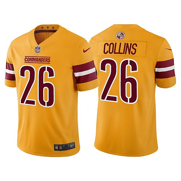 Men's Washington Commanders #26 Landon Collins Gold Vapor Untouchable Stitched Football Jersey