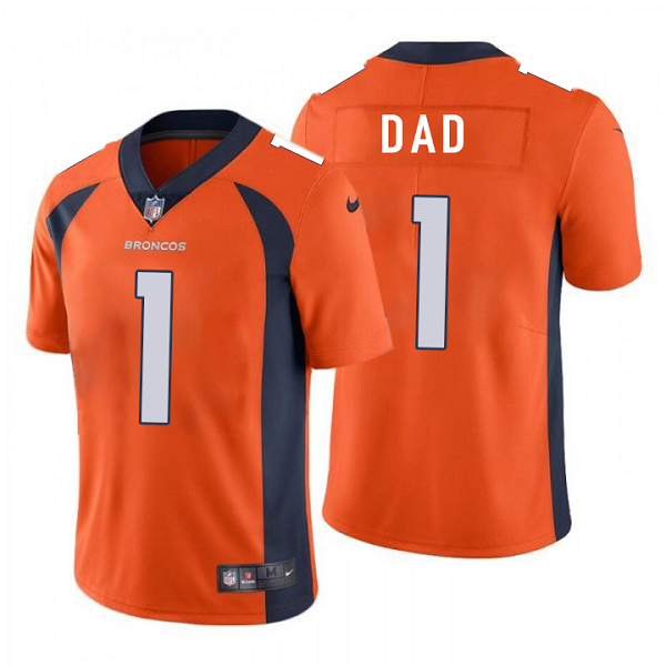 Men's Nike Denver Broncos #1 Dad Orange Team Color Vapor Untouchable Limited NFL Jersey