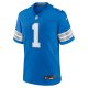 Men's Detroit Lions Terrion Arnold Nike Blue 2024 NFL Draft First Round Pick Player Game Jersey