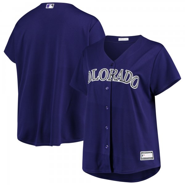 Women's Colorado Rockies Purple Plus Size Alternate Replica Team Jersey