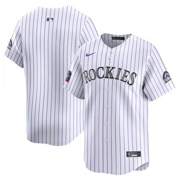 Men's Colorado Rockies  Nike White 2024 MLB World Tour Mexico City Series Home Limited Jersey