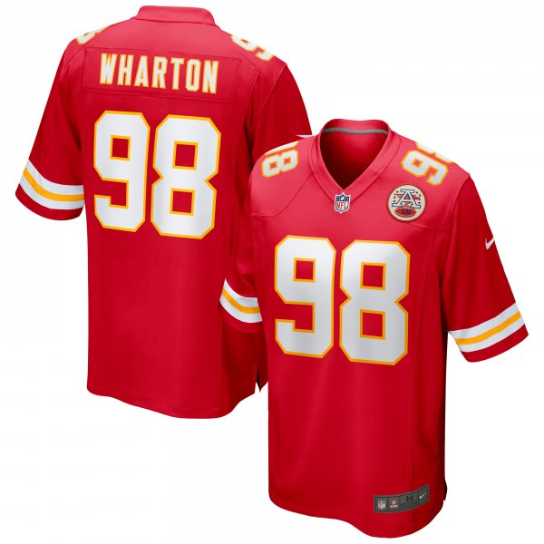 Men's Kansas City Chiefs Tershawn Wharton Nike Red Game Jersey