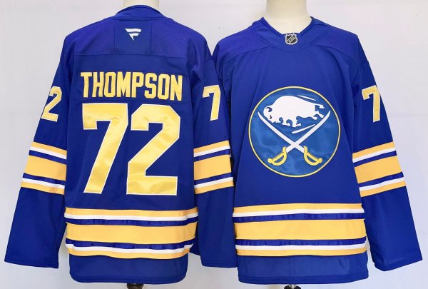 Men's #72 Tage Thompson Buffalo Sabres Blue City Edition Jersey