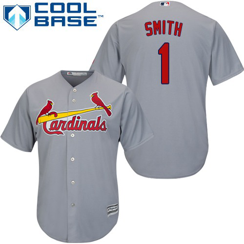 St. Louis Cardinals #1 Ozzie Smith Grey Cool Base Stitched Youth MLB Jersey