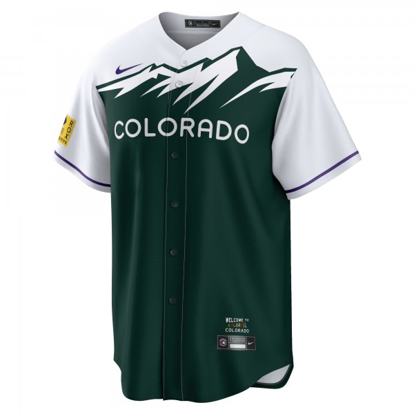 Men's Colorado Rockies Kris Bryant Nike White/Forest Green City Connect Replica Player Jersey