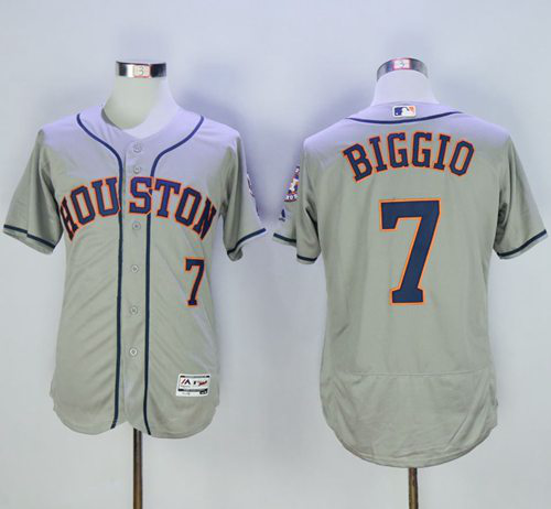 Houston Astros #7 Craig Biggio Grey Flexbase Collection Stitched MLB Jersey