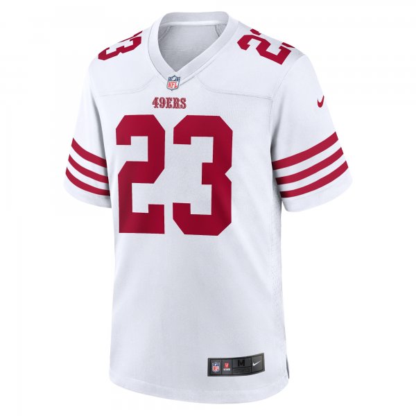 Men's San Francisco 49ers Christian McCaffrey Nike White Game Player Jersey