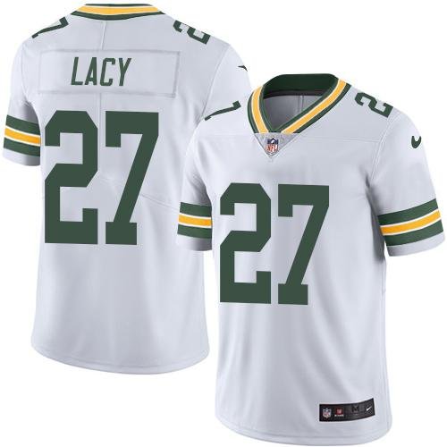 Nike Green Bay Packers #27 Eddie Lacy White Men's Stitched NFL Limited Rush Jersey