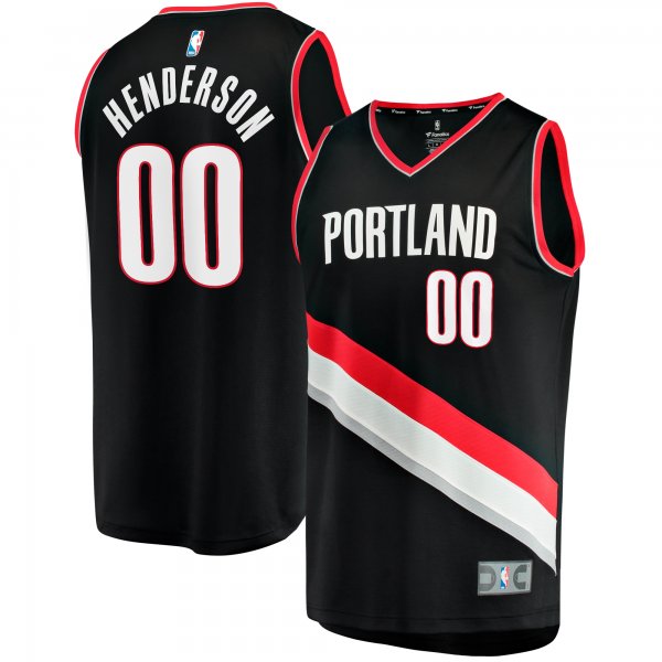 Youth Portland Trail Blazers Scoot Henderson Fanatics Black  Fast Break Replica Jersey - Icon Edition