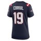 Women's New England Patriots Matt Corral Nike  Navy Team Game Jersey