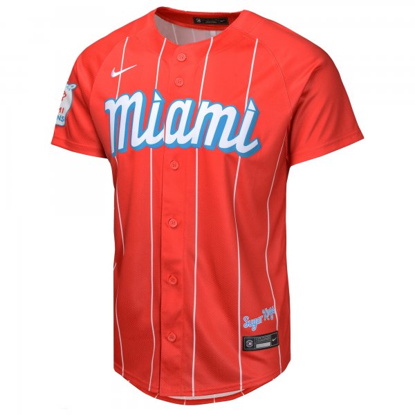 Youth Miami Marlins Jazz Chisholm Jr. Nike Red City Connect Limited Player Jersey