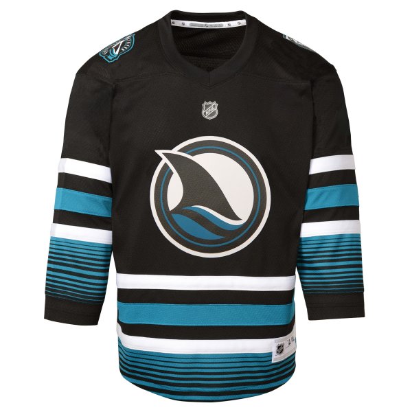 Youth San Jose Sharks Black Alternate Replica Jersey