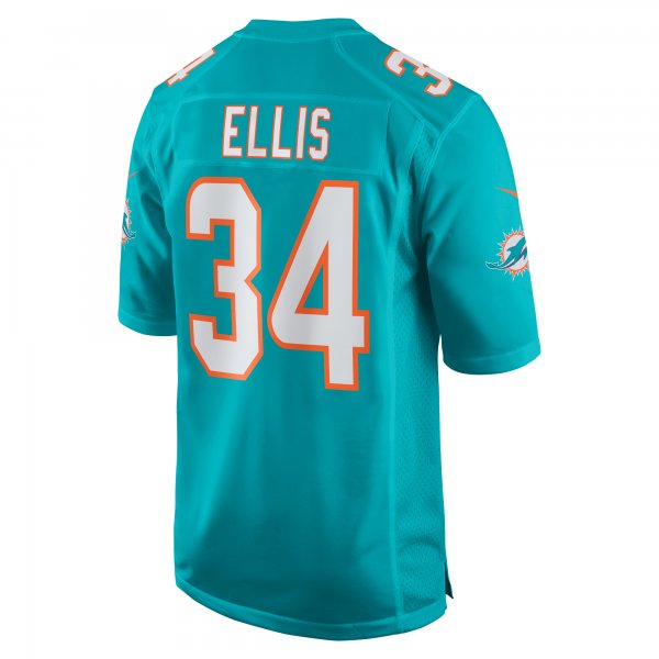 Men's Miami Dolphins Tino Ellis Nike Aqua Home Game Player Jersey