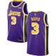 Men's Los Angeles Lakers #3 Anthony Davis Purple NBA Swingman Statet Edition Jersey