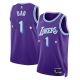 Men's Los Angeles Lakers #1 Nike Purple 2021/22 Swingman  Jersey - City Edition