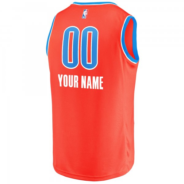 Youth Oklahoma City Thunder  Fanatics Orange  Fast Break Replica Custom Jersey - Statement Edition