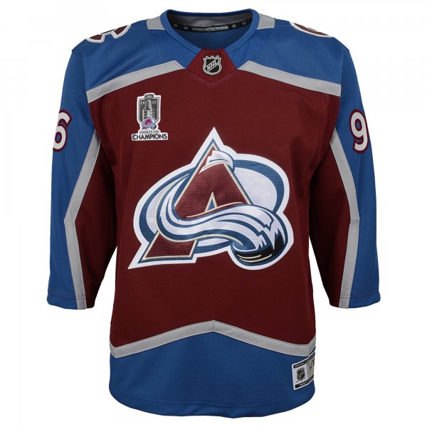 Youth Colorado Avalanche Mikko Rantanen Burgundy Home 2022 Stanley Cup Champions Premier Player Jersey