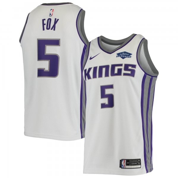 Men's Sacramento Kings De'Aaron Fox Nike White Swingman Player Jersey - Association Edition