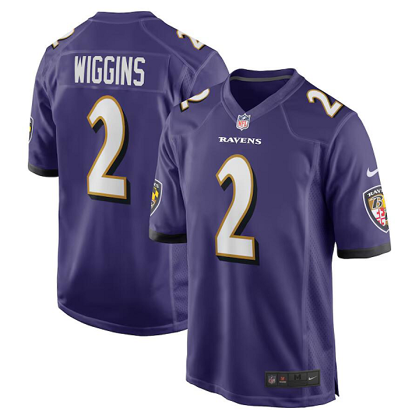 Men's Baltimore Ravens #2 Nate Wiggins Nike Purple 2024 NFL Draft First Round Pick Player Limited NFL Jersey