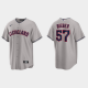 Men's Cleveland Guardians #57 Shane Bieber Gray Road MLB Jersey